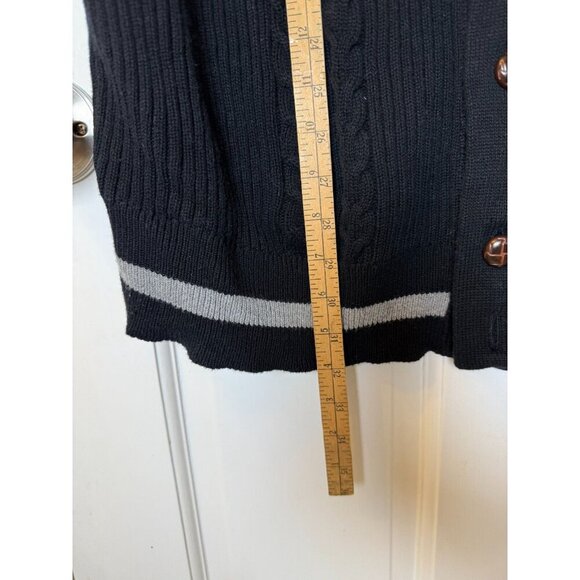 American Rag Cie Men's Sweater Grey & Black Sweater Vest with Wood Buttons XXL - Picture 7 of 12